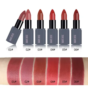

New Lipstick Matte Waterproof Long Lasting Lip Makeup Velvet Matt Lips Make Up 6 Colors Red Silk Nude Lipstick maquiagem