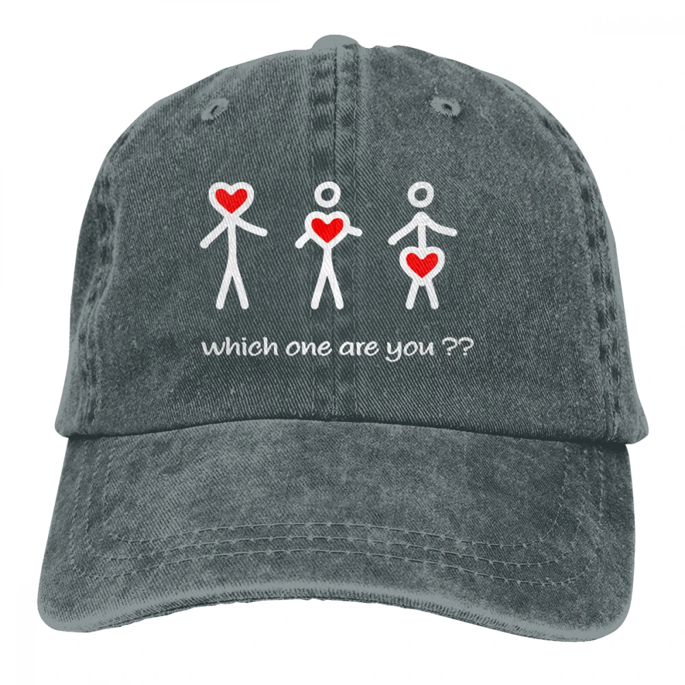 Какой вы Casquette серый унисекс Мужские Женские джинсовые бейсболка с ремешком кепки Регулируемый Гольф папа шляпа