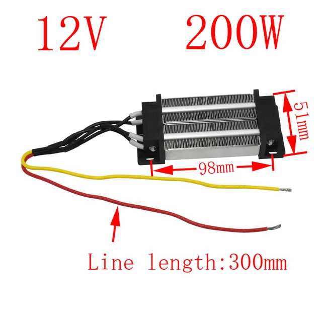 200 Watt DC 12 V Elektrische PTC Heizung Thermostat Isolierte