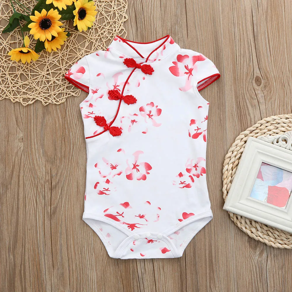 Newborn kids Leopard Print Romper Infant Baby Girls backless Floral Romper SA