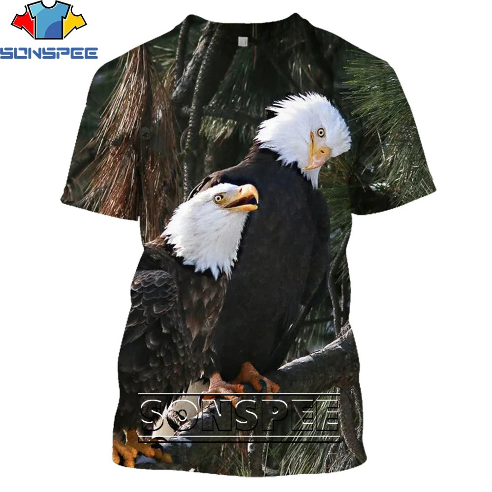 SONSPEE Fashion Streetwear Falcon Clothing Animal Eagle 3D Print T-shirt Summer Casual Men Hawk T Shirts Women Short Sleeve Tops