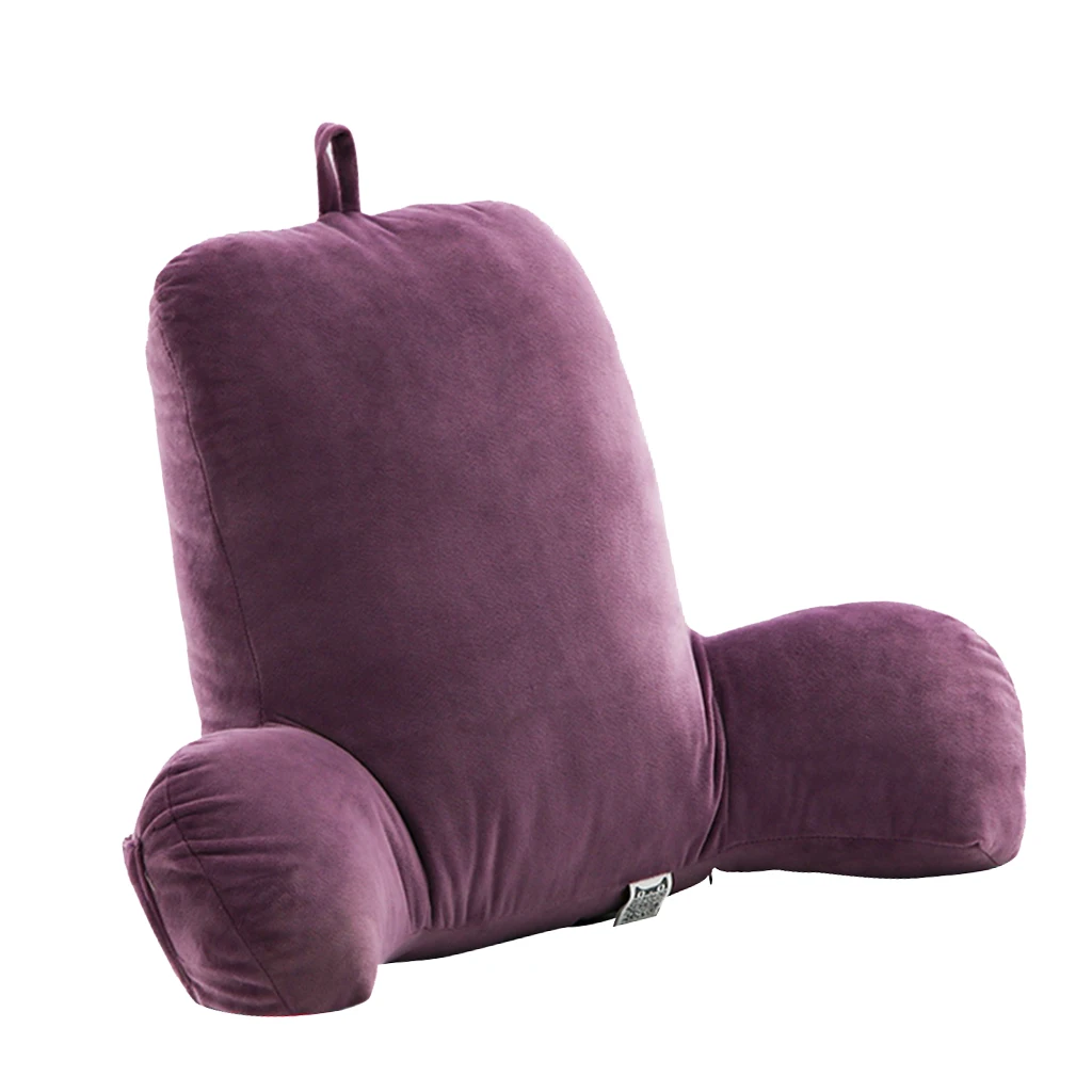Sofa Cushion Back Pillow Bed Plush Backrest Reading Rest Pillow Cotton Lumbar Support Chair Cushion With Arms Home Office Decor