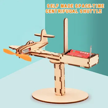 

Children 3D Three-Dimensional Wooden Early Childhood Toy Model Puzzle Plane Electronic Building block toy Plane Gears Sets