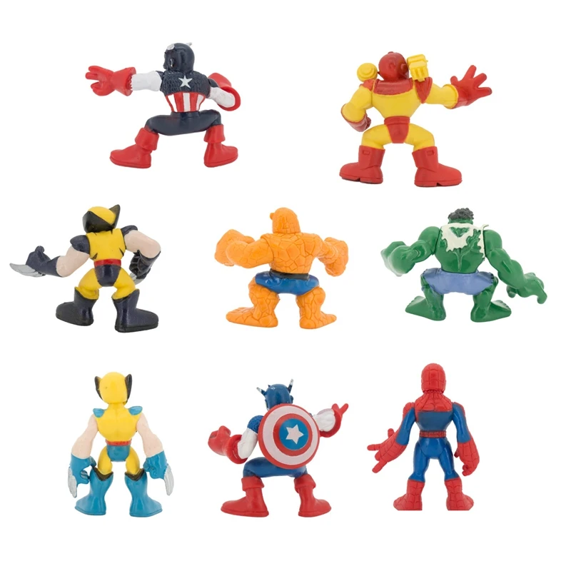 8 шт. Marvel Playskool супергерой отряд Железный человек паук Росомаха Халк Капитан Америка фигурка игрушка модель подарок