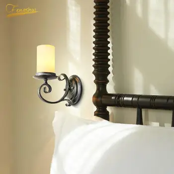 

Modern Retro LED Wall Lamp Lighting European Style Glass Wall Lights Restaurant Bedroom Living Room Indoor Sconces Deco Fixtures