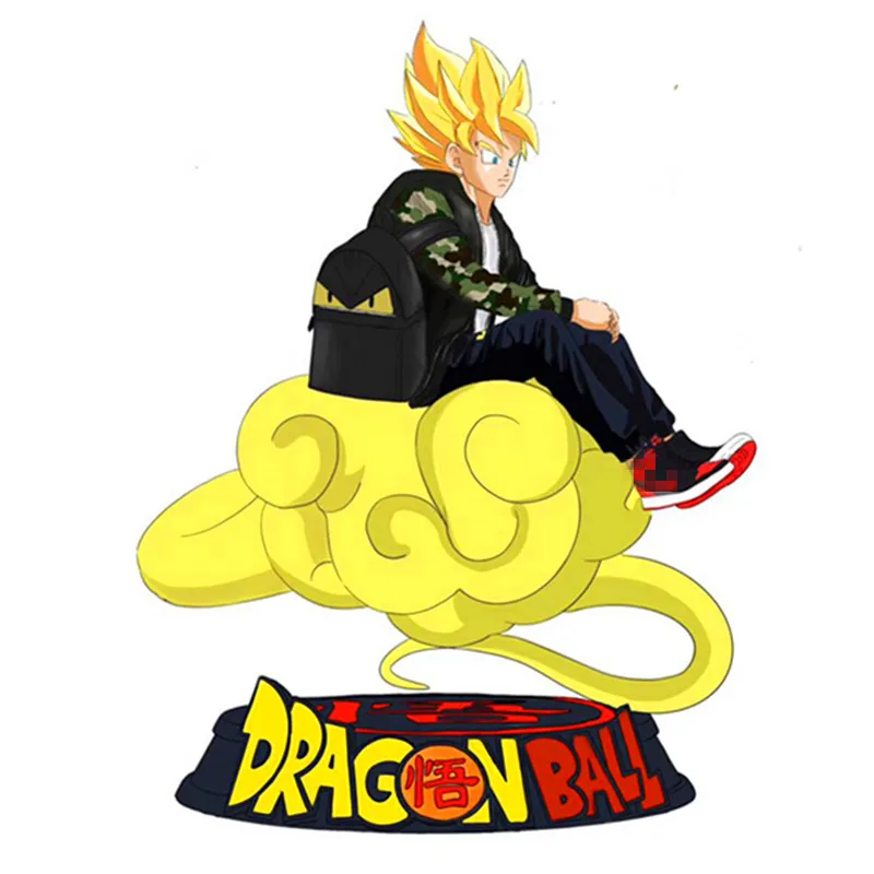 A Dragon Ball Z открытый циррус Супер Saiyan Сон Гоку 1/8 сцены статуя GK смола фигурка модель игрушки настольное украшение X3564 - Цвет: A