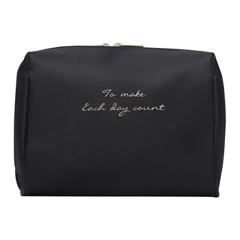 

Women Fashion Multifunction Universal Travel Cosmetic Bag Organizer Zipper Portable Letter Print Make Up Nylon Cases Waterproof