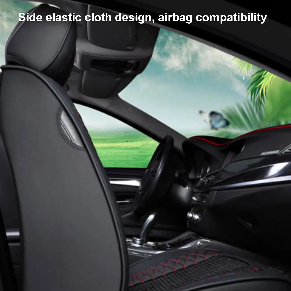 Leather Car Seat Covers for Ford Fiesta mk7 Fusion Focus 3 mk3 Explorer 5 Ranger Taurus Edge Mondeo mk4 Kuga Auto Accessories