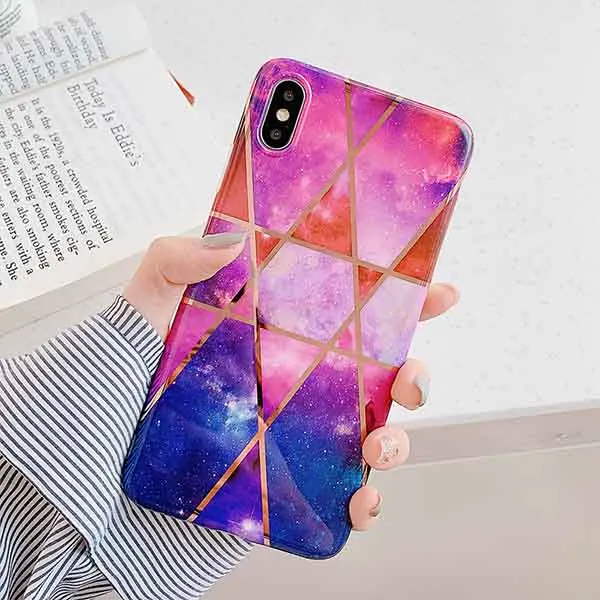 Чехол для телефона SUYACS Fantasy Dream marble для iPhone 11 Pro Max 7 8 Plus X XR XS Max 6 6S гальванический геометрический мягкий чехол-накладка - Color: g