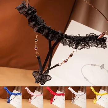 

Sexy Low Waist Lace Panties G-String Temptation Perspective Hollow Out Diamonds Low Waist Thong Panty
