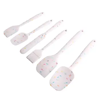 

6pcs Silicone Cake Spatulas Set Multifunction Icing Smoother Kitchen Gadget Baking Tools for Butter Cream