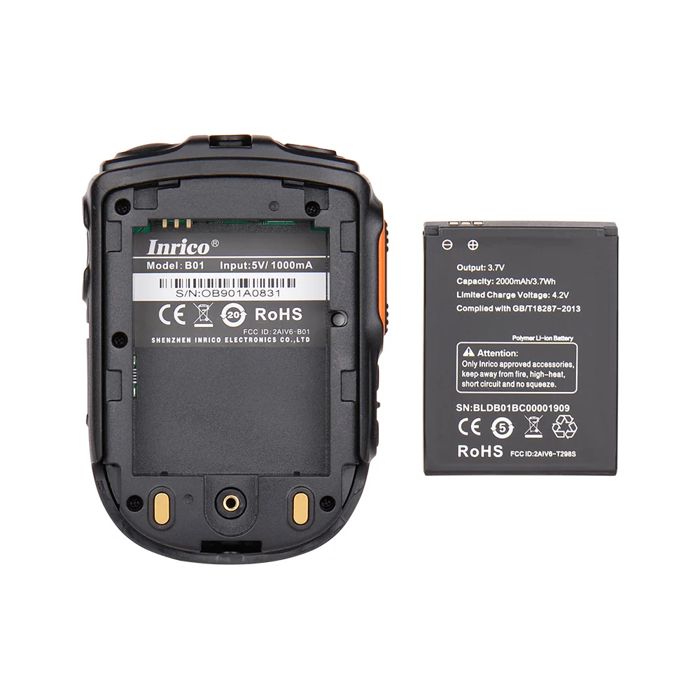 Zello用 Bluetooth4.2 スピーカーマイク 2個セット Zello-ミニスピーカー付きワイヤレスマイク,Inlina-B02