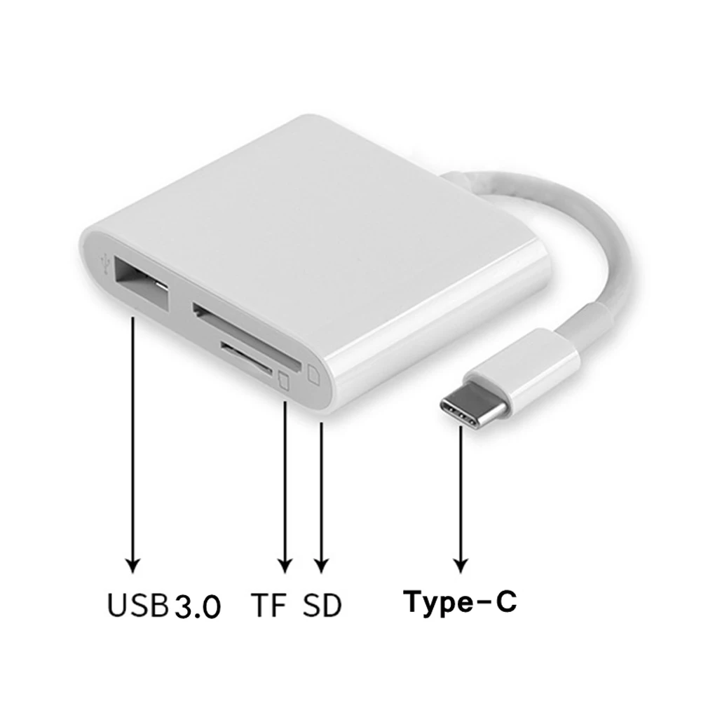 3 в 1 Тип C USB3.0 мульти функциональный хаб адаптер SD/TF OTG кард ридер преобразователь