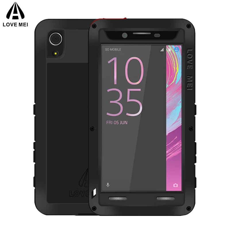 Алюминиевый металлический чехол LOVE MEI для sony Xperia X, защитный противоударный водонепроницаемый чехол для Xperia X