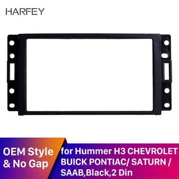 

Harfey 2Din Car Fascia Panel Plate Trim Kit for Hummer H3 CHEVROLET BUICK PONTIAC/ SATURN / SAAB Refitting Frame in Dash Panel