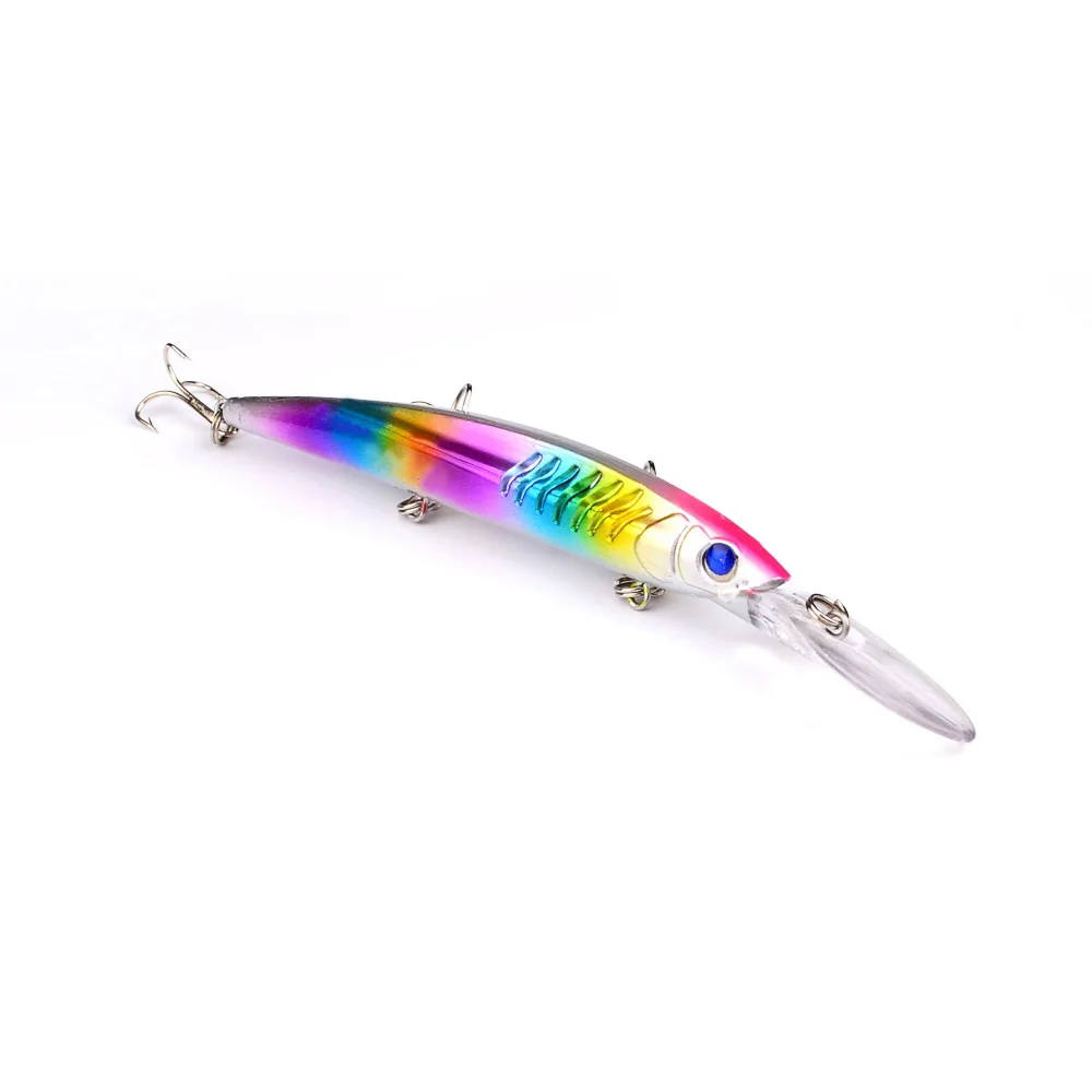 Hartköder Laser Minnow Angelköder 152 mm 12 g mit 6 # Haken Tiefsee Angelausrüstung Wobbler Tackle Crankbait Isca Kunstköder – Detail 6
