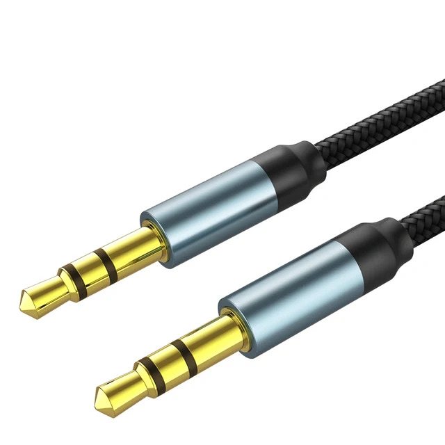 3.5mm Jack Audio Cable Jack 3.5 mm Male to Male Audio Aux Cable For Samsung S10 Car Headphone Speaker Wire Line Aux CordSpeaker black
