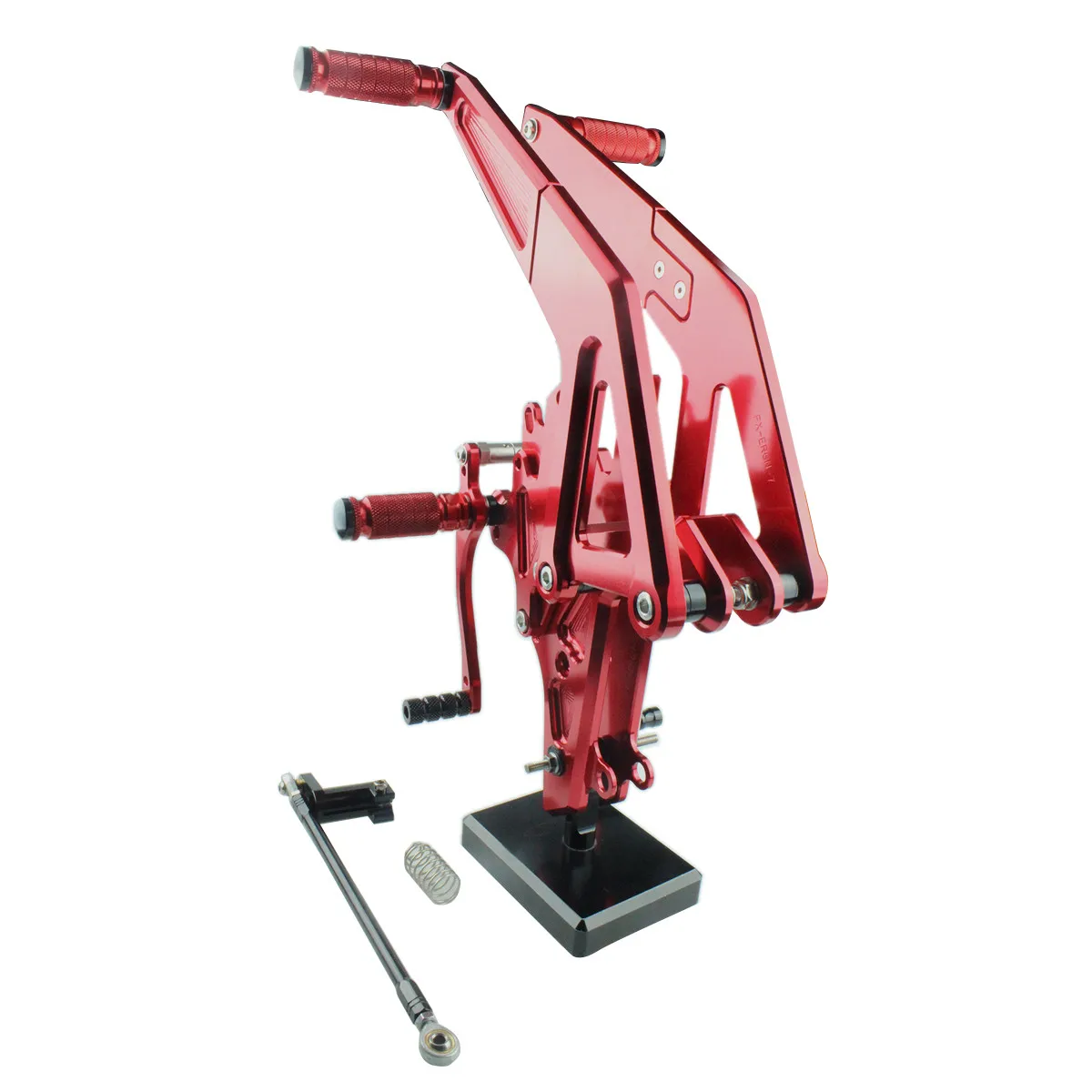 Для KAWASAKI Ninja 650R(ER-6f)/ER-6n 2012- CNC алюминиевый сплав Подножка для ног Педаль Peg Rearset задний Набор - Цвет: Red