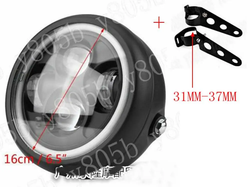 31-37MM 6," светодиодный налобный фонарь+ крепление для Honda Shadow Spirit Sabre Aero ACE Steed VLX 400 600 1100 DLX VTX1300 1800 Magna VF 250 750 - Цвет: 31-37MM