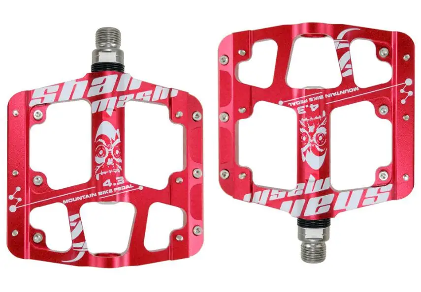 2019New cnc из алюминиевого сплава сверхлегкий 3 подшипники педали горный велосипед MTB анодирование педали велосипедные педали 6 цветов - Цвет: Красный