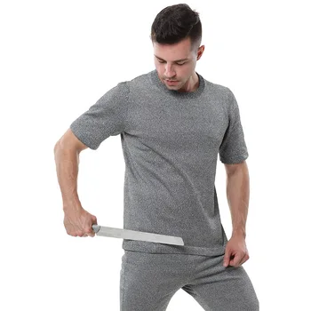 

Cut proof clothing short sleeve field self-defense clothing grade 5 cut proof knitting tear proof glass factory protective cloth