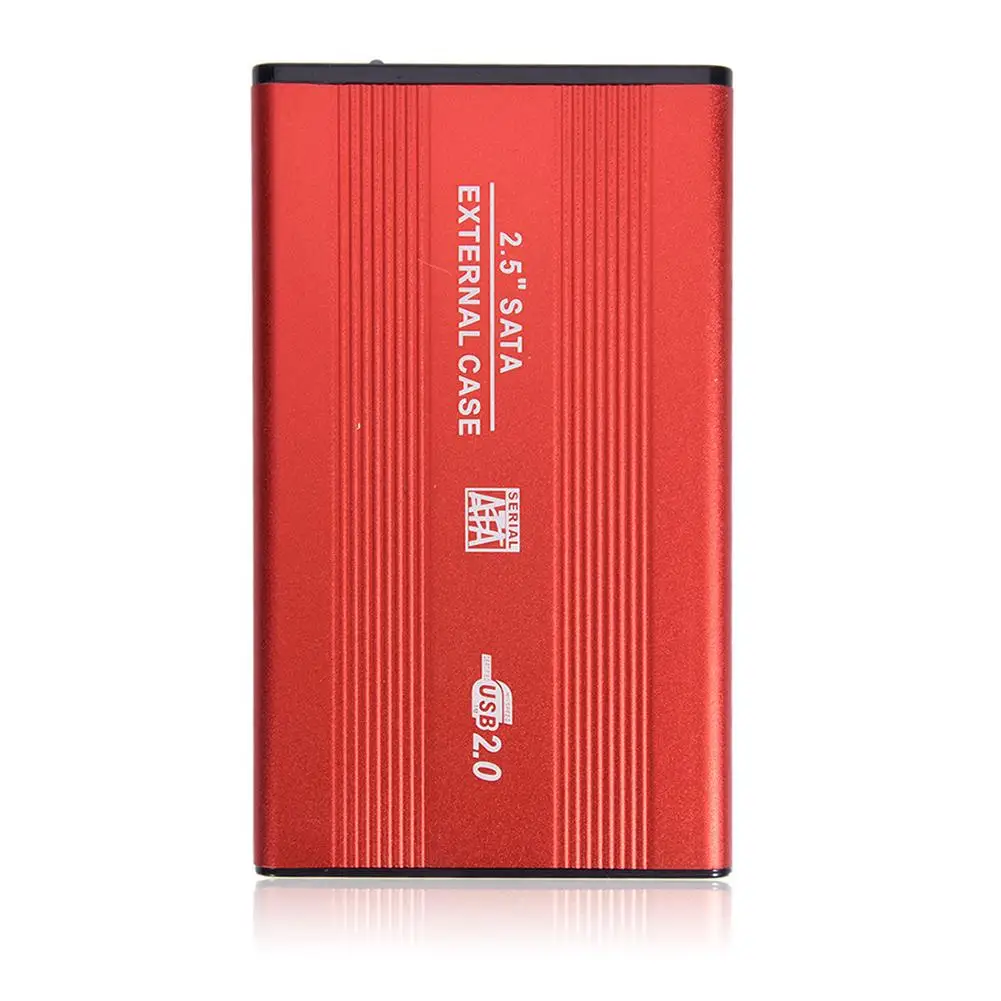 Алюминиевый сплав HD HDD жесткий 2," жесткий диск коробка 2,0 USB коробка SATA для Windows XP/Vista/Win7/Win8/Win10 Mac OS 8,6 - Цвет: Red