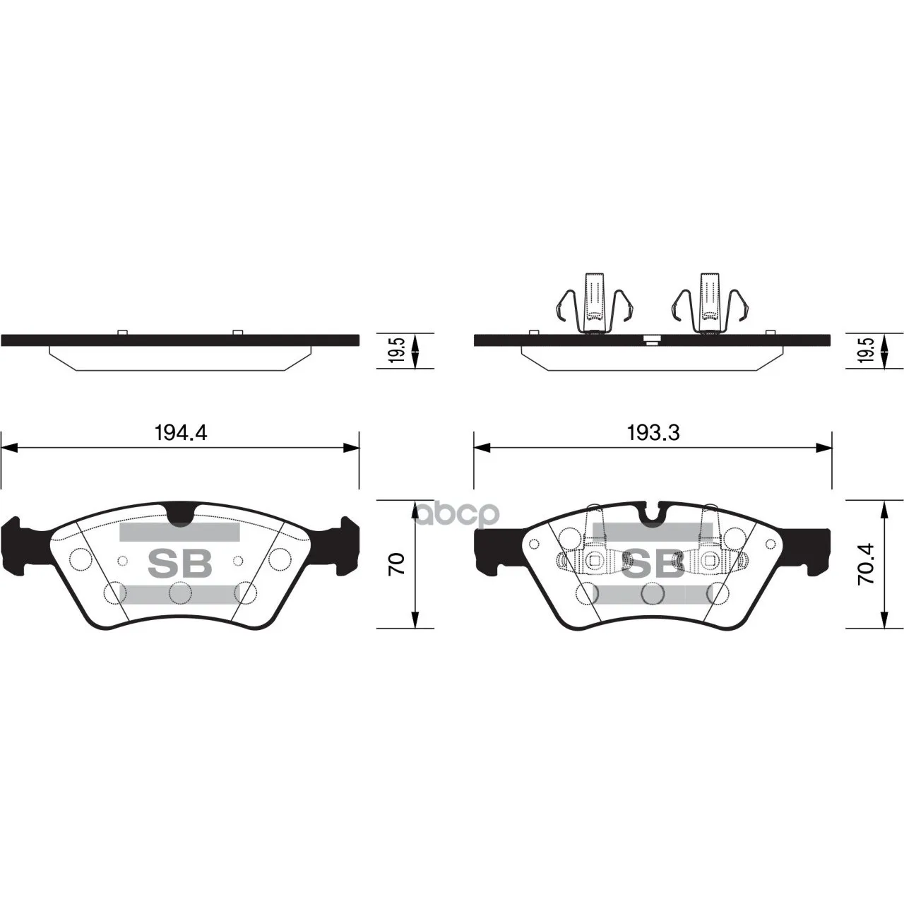 Колодки Тормозные Mercedes W164(Ml)/X164(Gl)/W211/W251 04 Передние Sangsin Brake Sp2189 Sangsin brake арт. SP2189