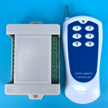 

RISE-12V 6-Channel Rf Wireless Remote Control Switch And Remote Control System Receiver Transmitter 315/433 6Ch Relay