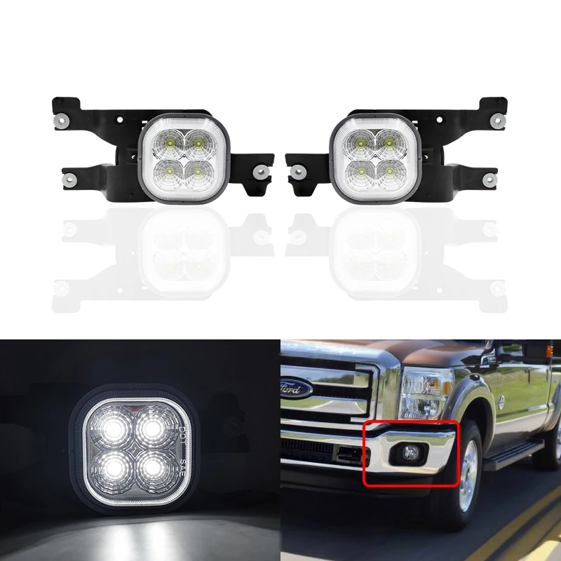 Передние светодиодные противотуманные светильник в сборе для Ford F250 F350 F450 F550 Super