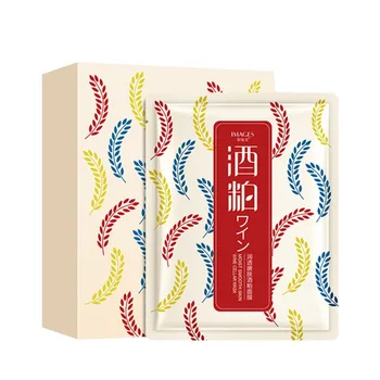 

10pcs Wine Mud Mask Moisturizing Firming Skin Cleaning Pores Brighten Skin Color Face Mask Mud Shrinking Pores Hydrating Mask