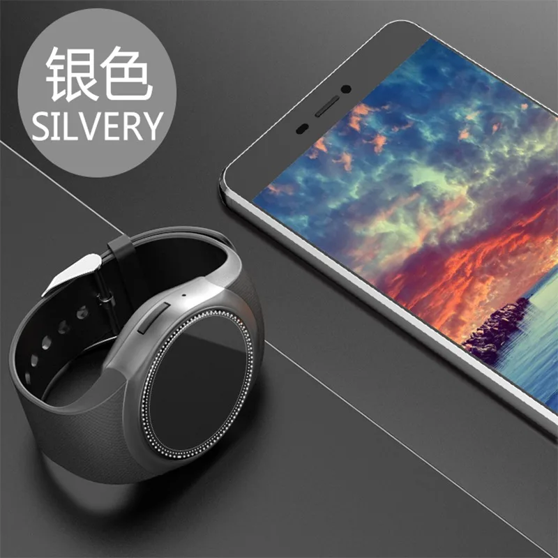 Серебристый Q88 модный 1,2 дюймовый цветной экран Bluetooth Смарт-Браслет спортивный браслет Мультифункциональный Смарт-часы для Android и IOS - Цвет: Серебристый