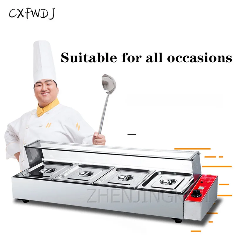 BM-4 Electric Hot Soup Pool Electric Heat Insulation Soup Pool Stainless Steel Insulation Station Fast Food Car Electric Stove