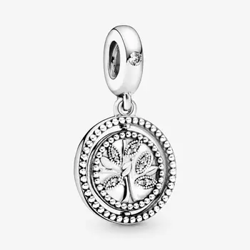 

Spinning Family Tree Dangle Charm 925 Sterling Silver Beads for Jewelry Making Fits Original Bracelet Women Wholesale Charms
