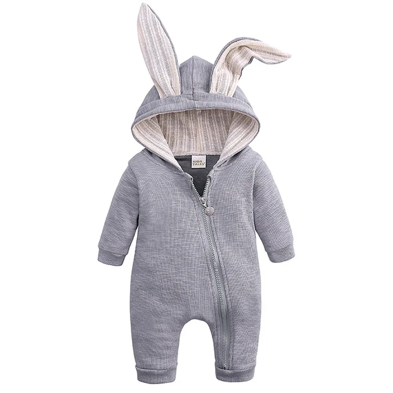 

Baby Boy Girl Rompers Clothes for Newborn Infant Toddler Rabbit Cotton Overalls Jumpsuit Spring Autumn Hood Costume 0-18 Months