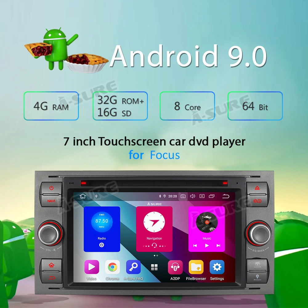 Best A-Sure 2 Din 8 Core 4GB RAM Android 9.0 Car Radio GPS DVD Player Navigation For Ford Transit Galaxy Focus Mondeo Fiesta C-Max 1 Best A-Sure 2 Din 8 Core 4GB RAM Android 9.0 Car Radio GPS DVD Player Navigation For Ford Transit Galaxy Focus Mondeo Fiesta C-Max 1