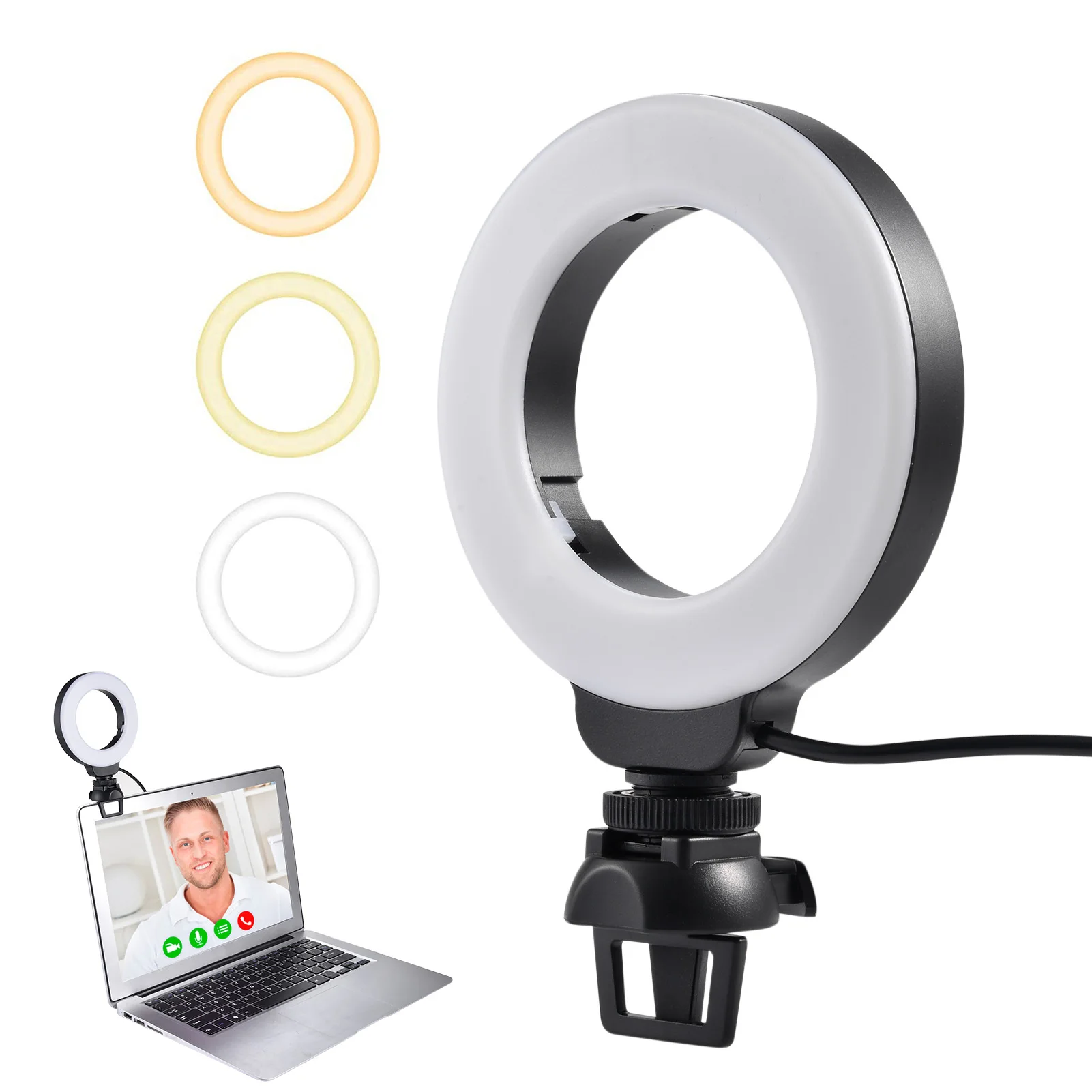 Ring Light For Laptop Computer Video Conference Lighting Zoom Call