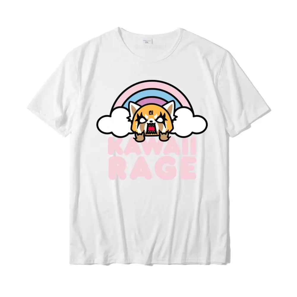 Tees Gift Tshirts Summer Autumn Slim Fit Normal Short Sleeve 100% Cotton Crew Neck Men's T-shirts Normal Free Shipping Aggretsuko Kawaii Rage Long Sleeve T-Shirt__MZ15765 white