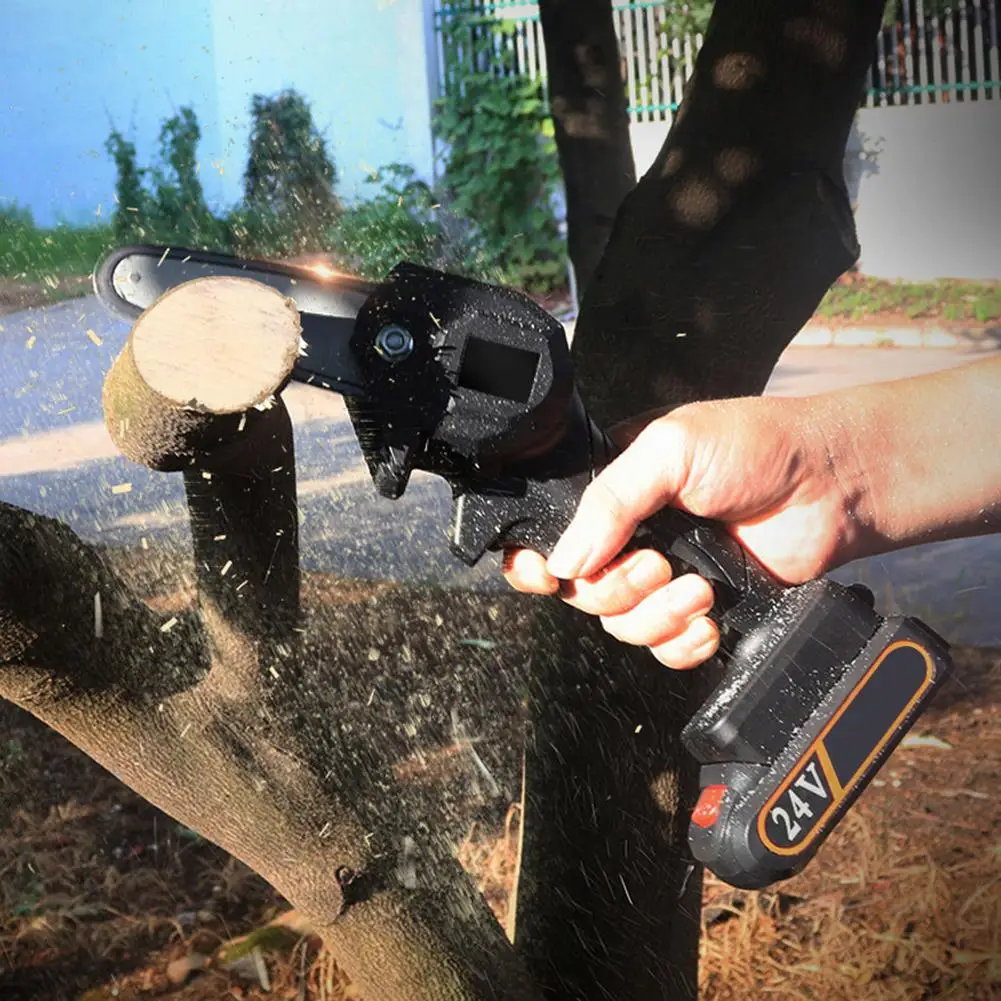 

Mini Electric Rechargeable Battery-Powered Wood Sawing Tool Logs Cutting Machine
