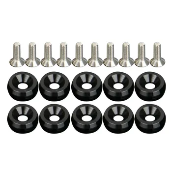 

20pcs set Washer Bolt Black CNC Aluminum Fender Engine Bay Kit High quality