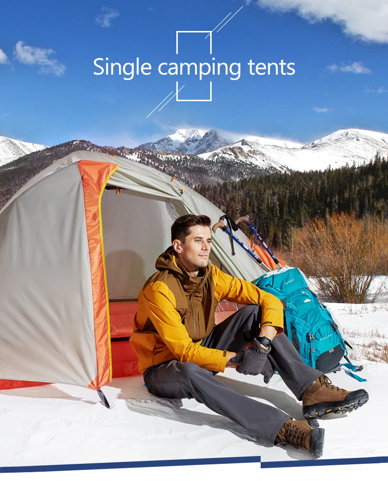 Сверхлегкая палатка с Башней, 1 человек, для кемпинга, пеших прогулок, для горных прогулок, водонепроницаемая одноместная палатка, 4 сезона, зимняя палатка
