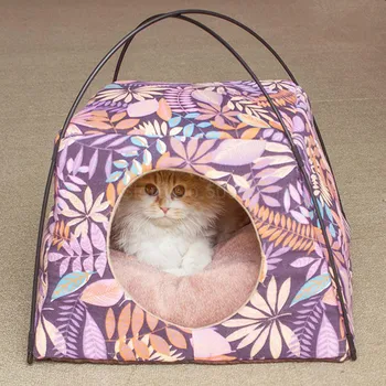 

Net red cat nest four seasons universal cat nest closed cat villa pet bed pet nest removable toiletries