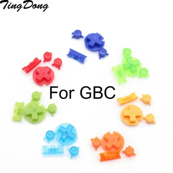 

10Sets For GBC D Pads A B Buttons Plastic Power ON OFF Buttons Keypads for Gameboy Color GBC Colorful Buttons