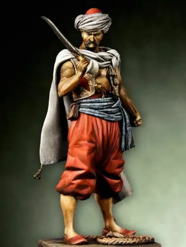 

1/24 75mm ancient warrior stand (WITH BASE ) Resin figure Model kits Miniature gk Unassembly Unpainted