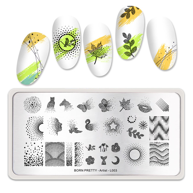 PRETTY Nature Leaves Plants Design Image Template Nail Stamping Plates Stainless Steel Nail Decoration Plate