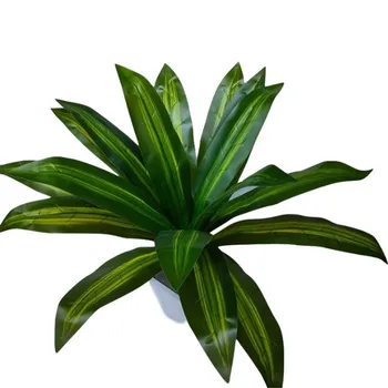 

7Pcs Fake Brazilian Leaf (18 Heads/Bunch) 19.69" Total Length Artifiical Plant For Wedding Flower Accessories Home Decorative