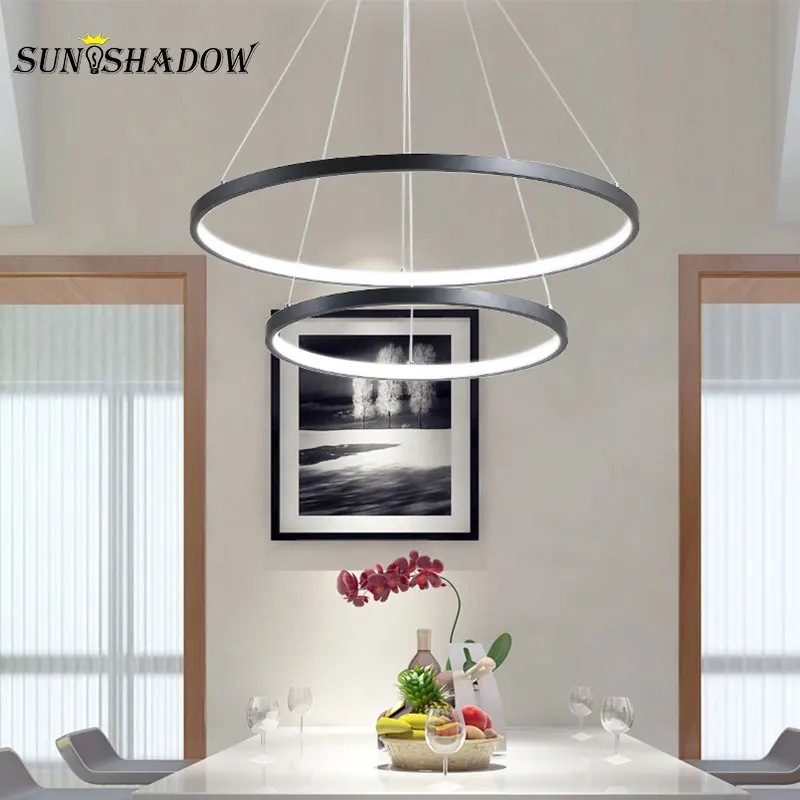 Modern Led Chandelier For Lobby Hotel Living room 60 80 100cm Biger Rings Lighting for Bedroom Dining Kitchen | Лампы и освещение
