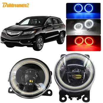 

Buildreamen2 For Acura RDX Car H11 4000LM LED Fog Light Kit Angel Eye DRL Daytime Running Light 12V 2010 2011 202013 2014 2015