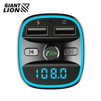 

Bluetooth 5.0 Car MP3 Player Handsfree Car Kit FM Transmitter Support TF Card U Disk 3.1A Fast Dual USB Charger Power Adapter