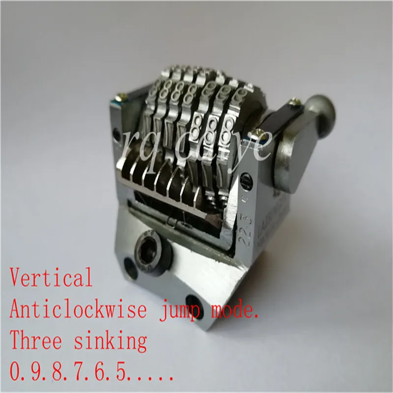 

GTO 7-digits numbering machine vertical 3 sinking, jump moth 0987654......sides 22.3