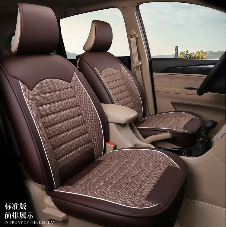 Кожаный чехол Dekabr на автомобильное сиденье из льна для Vw Passat B6 Polo Sedan Golf Touran Tiguan Jetta